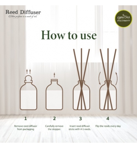 Tinh Dầu Thơm PHUTAWAN Reed Diffuser 50ml - Thái Lan