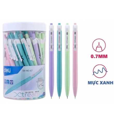 Bút Bi Đầu Bấm DELI Xtream 0.7