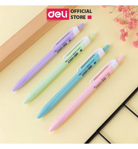 Bút bi Deli đầu bấm XTREAM 0.7mm Xanh Q03336