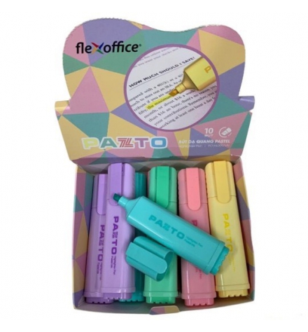 Bút Dạ Quang Màu Pastel Thiên Long Flexoffice Pazto FO-HL009/VN