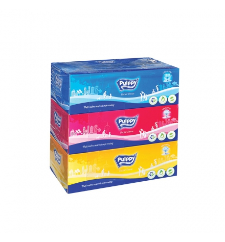 Hộp khăn giấy Pulppy Classic 180 tờ