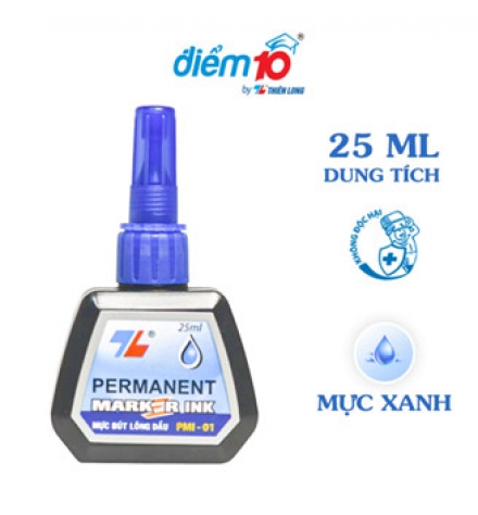 Mực bút lông dầu Thiên Long PMI-01 25ml xanh