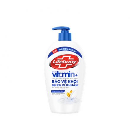 Nước Rửa Tay Lifebuoy Vitamin+ Sữa Dưỡng Ẩm Chai 444ml