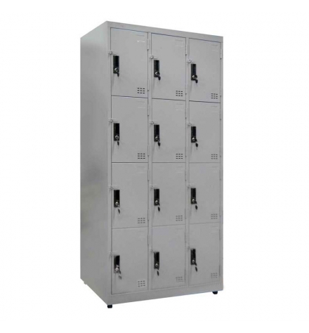 Tủ sắt sơn tĩnh điện 12 ô - kích thươc 1 ô nhỏ ngang 30 x sâu 45 x cao 60