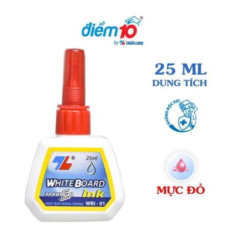  Mực bút lông bảng Thiên Long WBI-01 đỏ