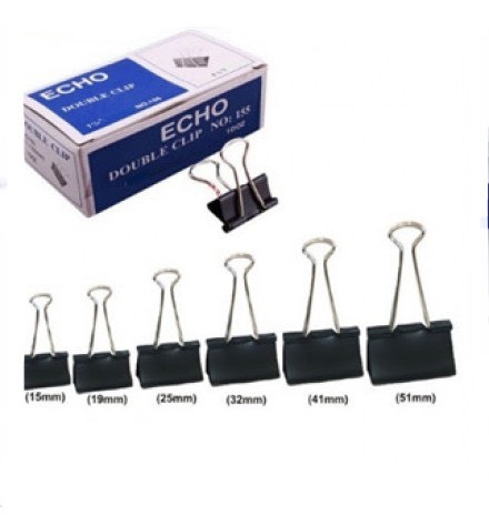 Kẹp giấy (kẹp bướm) SLECHO - ECHO đủ size 19mm 