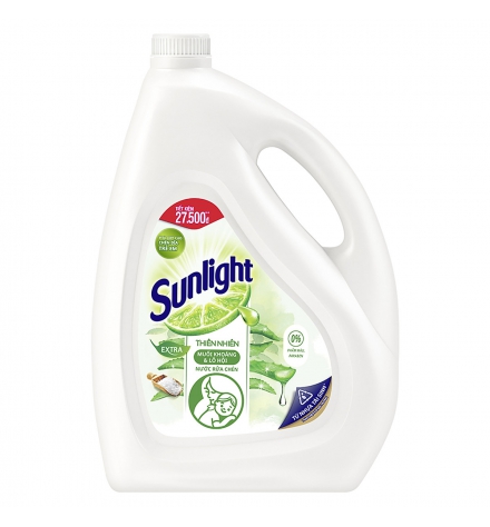 Nước Rửa Chén Bát Sunlight Thiên Nhiên Muối Khoáng & Lô Hội 3.6 Kg