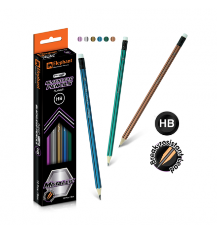Bút chì đen HB Metallic Elephant