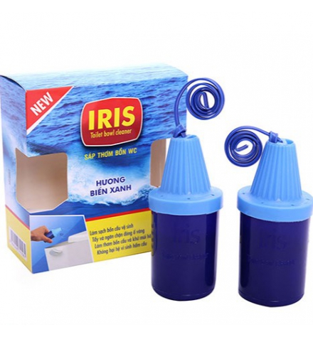 Hộp 2 Sáp Thơm Bồn Cầu Iris Hương Biển Xanh - Khử mùi diệt khuẩn & Thơm mát