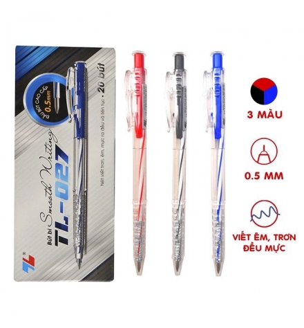 Hộp 20 bút bi Thiên Long TL-027 0.5mm