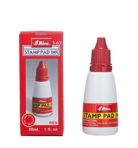 Mực dấu Shiny 28ml đỏ S-62