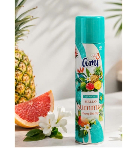 Xịt thơm phòng Ami 280ml Hương hoa hồng 