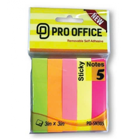 Giấy Note 5 màu 3x3 in (PO-SN305)